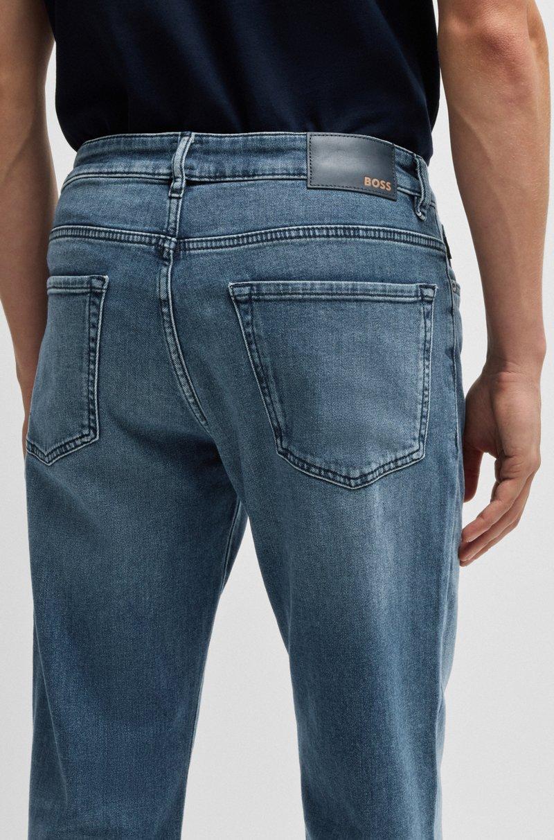 Hugo Boss Maine Vaqueros Regular Fit En Cómodo Denim Elástico Azul Medio