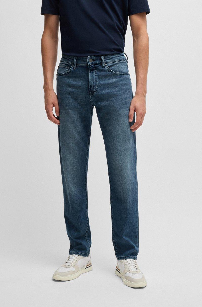 Hugo Boss Maine Vaqueros regular fit en cómodo denim elástico azul medio