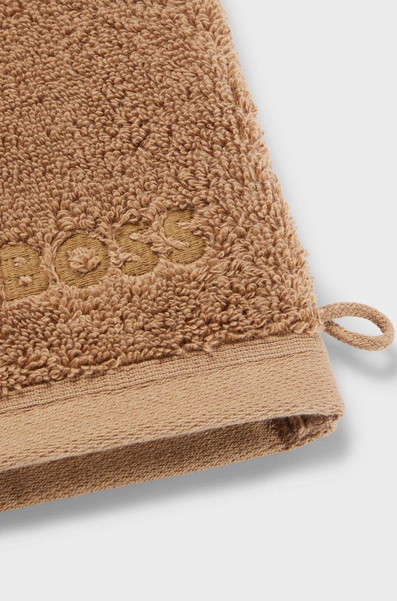 Hugo Boss Manopla De Baño Con Logo En Algodón Peinado Del Egeo