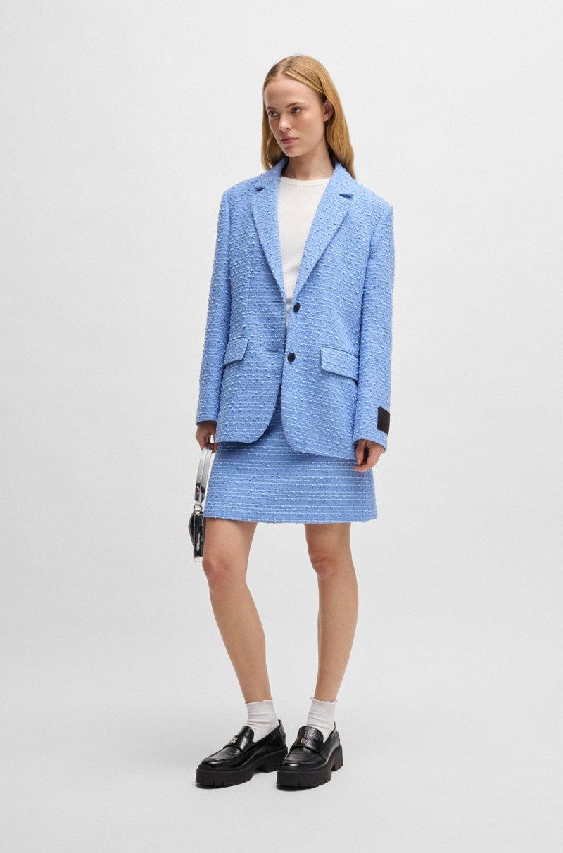 Hugo Boss Minifalda Entallada En Bouclé Con Textura