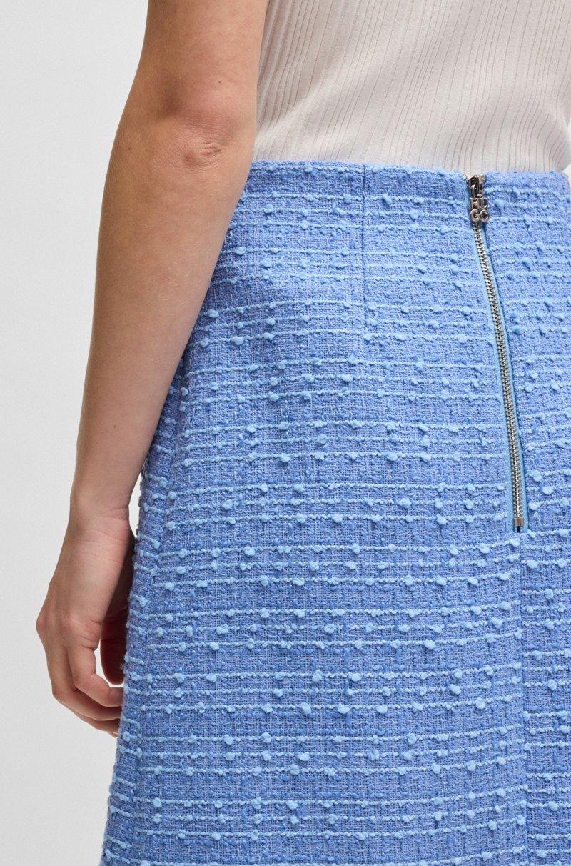 Hugo Boss Minifalda Entallada En Bouclé Con Textura