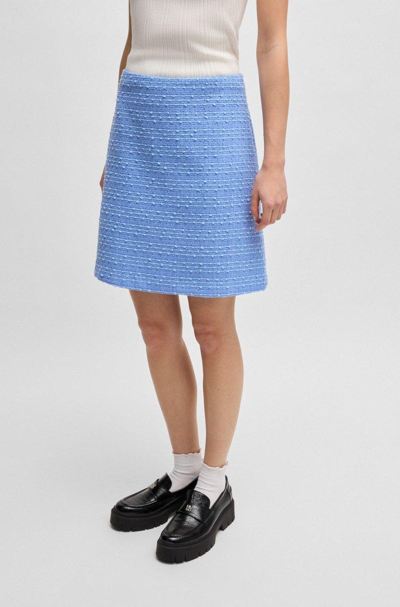 Hugo Boss Minifalda entallada en bouclé con textura