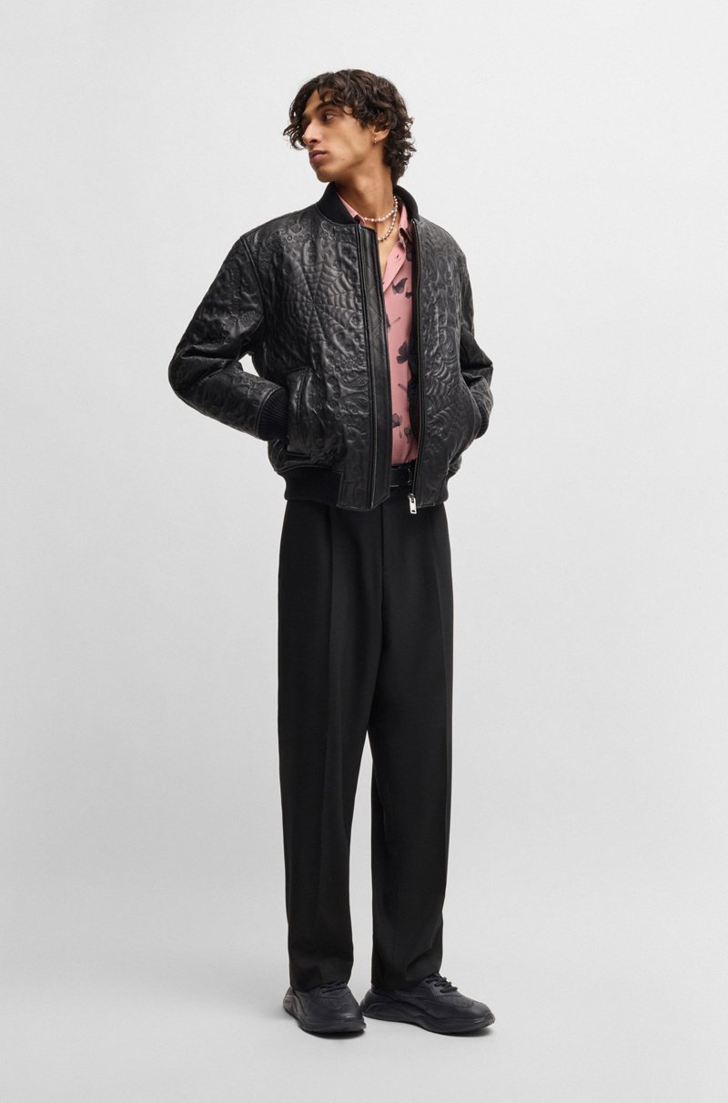 Hugo Boss Mixed-material Trainers With Monogrammed Uppers And EVA Outsole