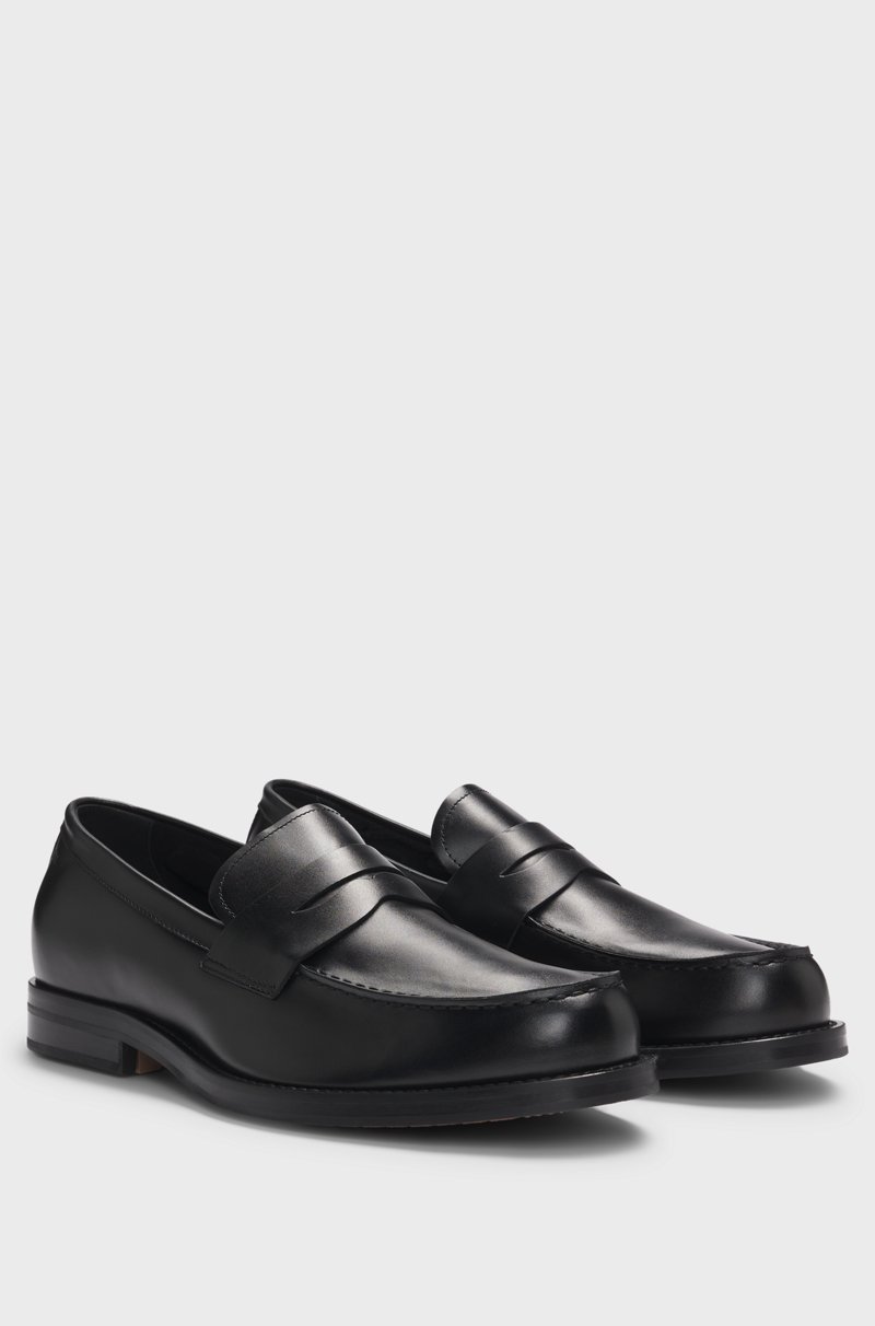Hugo Boss Mocasines de antifaz slip-on Dressletic de piel