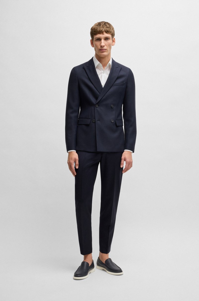 Hugo Boss Mocasines De Piel Abatanada Con Detalle De Logo