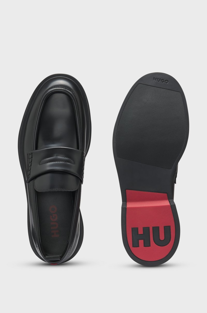 Hugo Boss Mocasines De Piel Cepillada Con Tira Acolchada
