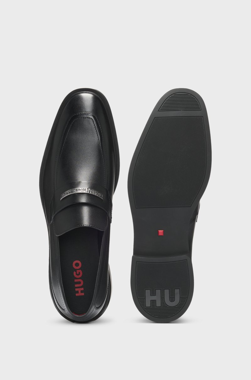 Hugo Boss Mocasines De Piel Con Detalle De Metal Con Logo