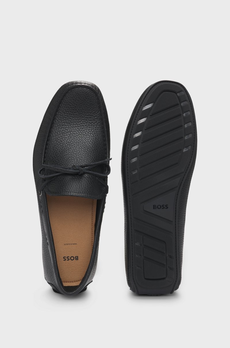 Hugo Boss Mocasines De Piel Granulada Con Suela Estilo Chófer