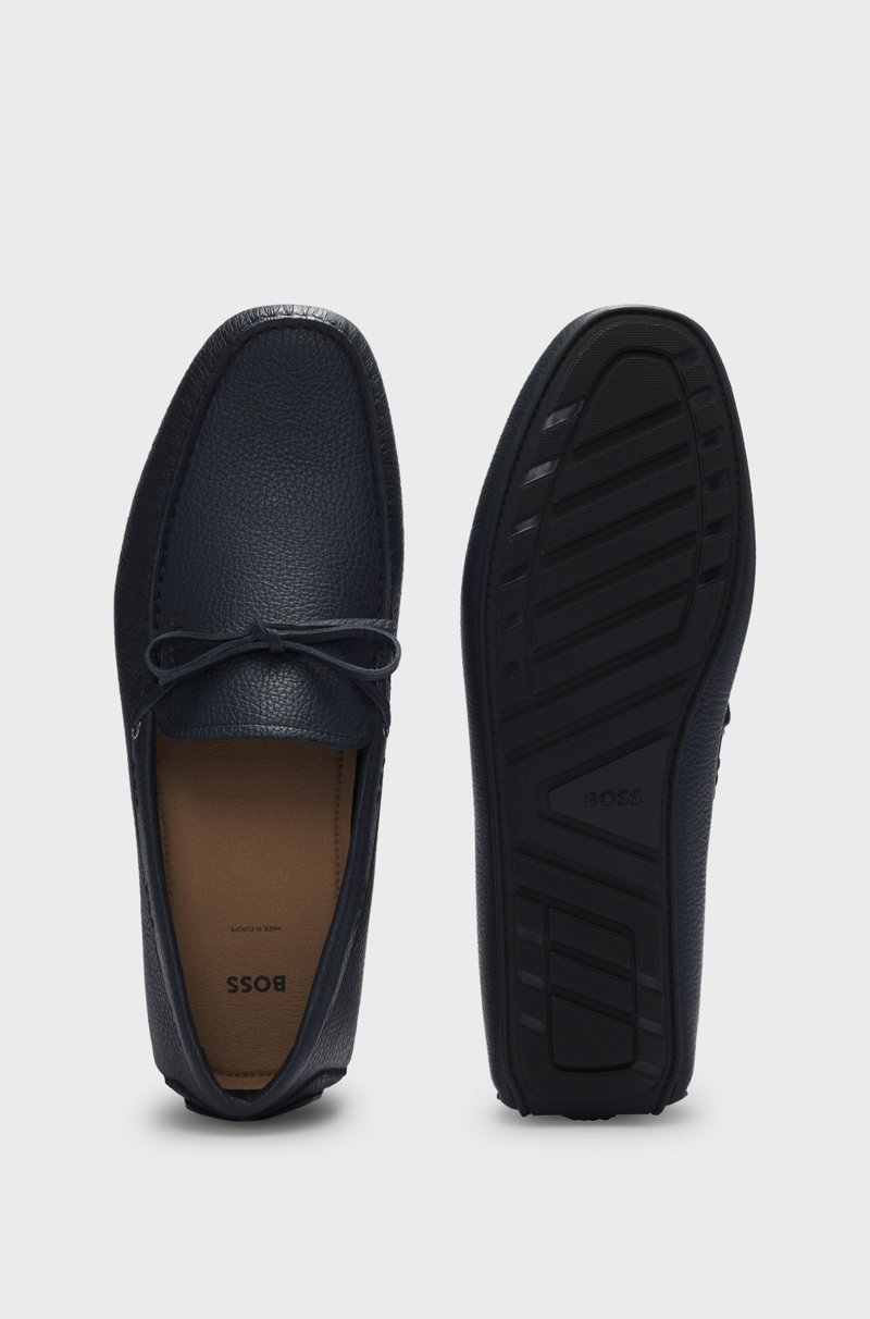 Hugo Boss Mocasines De Piel Granulada Con Suela Estilo Chófer