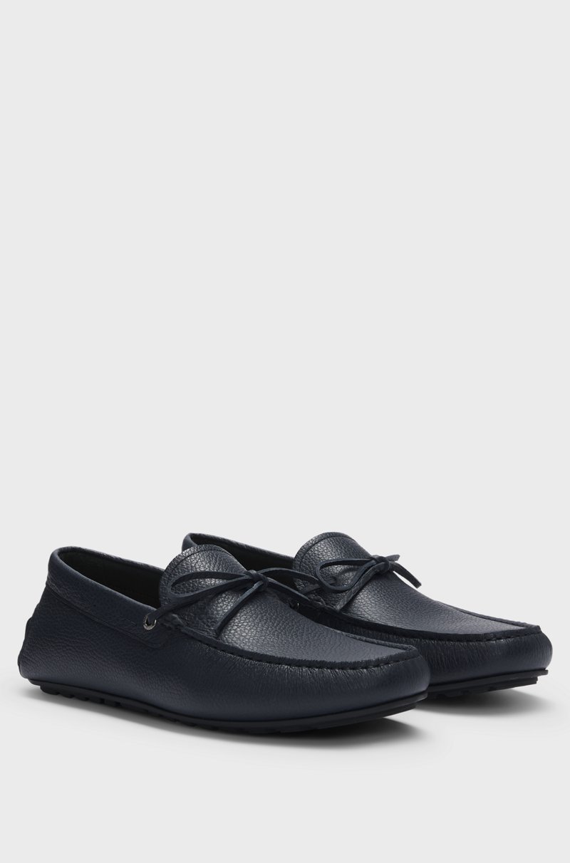 Hugo Boss Mocasines de piel granulada con suela estilo chófer