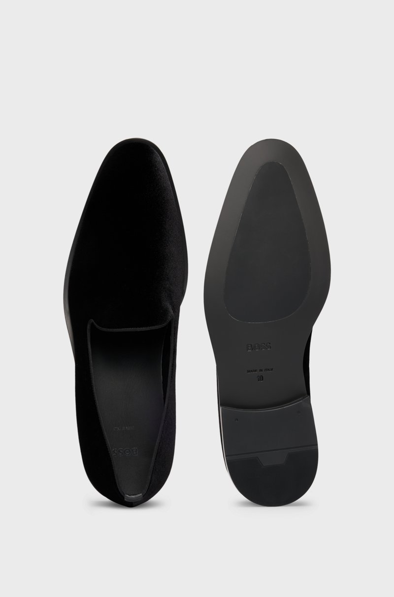 Hugo Boss Mocasines De Terciopelo Con Apliques De Piel