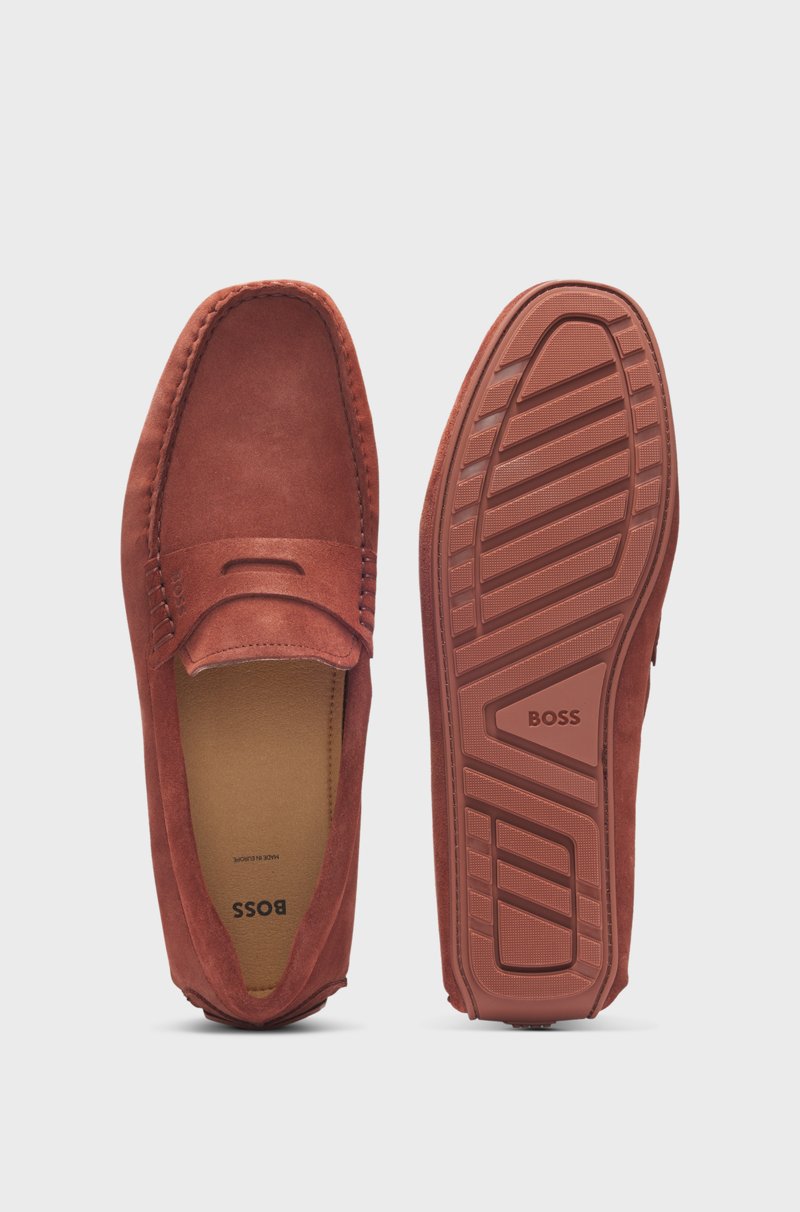 Hugo Boss Mocasines Elaborados En Portugal En Ante Con Ribete De Antifaz