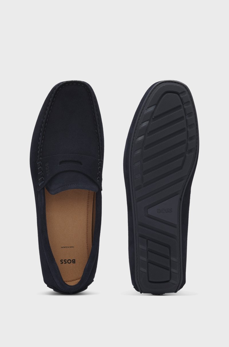 Hugo Boss Mocasines Elaborados En Portugal En Ante Con Ribete De Antifaz