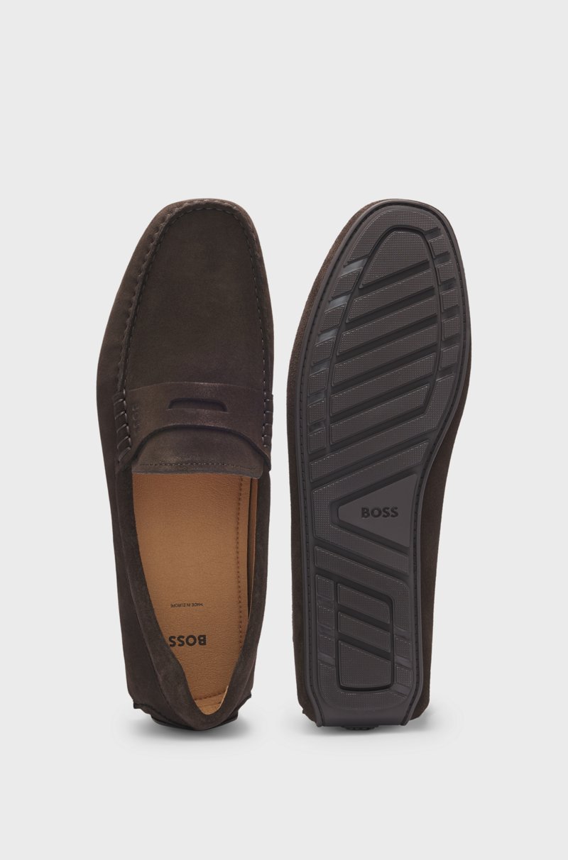 Hugo Boss Mocasines Elaborados En Portugal En Ante Con Ribete De Antifaz