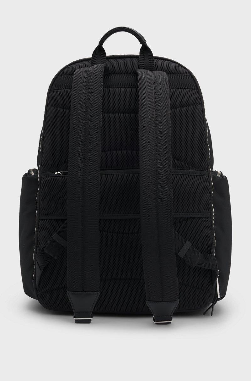 Hugo Boss Mochila Con Apliques De Piel Y Cremallera Bidireccional