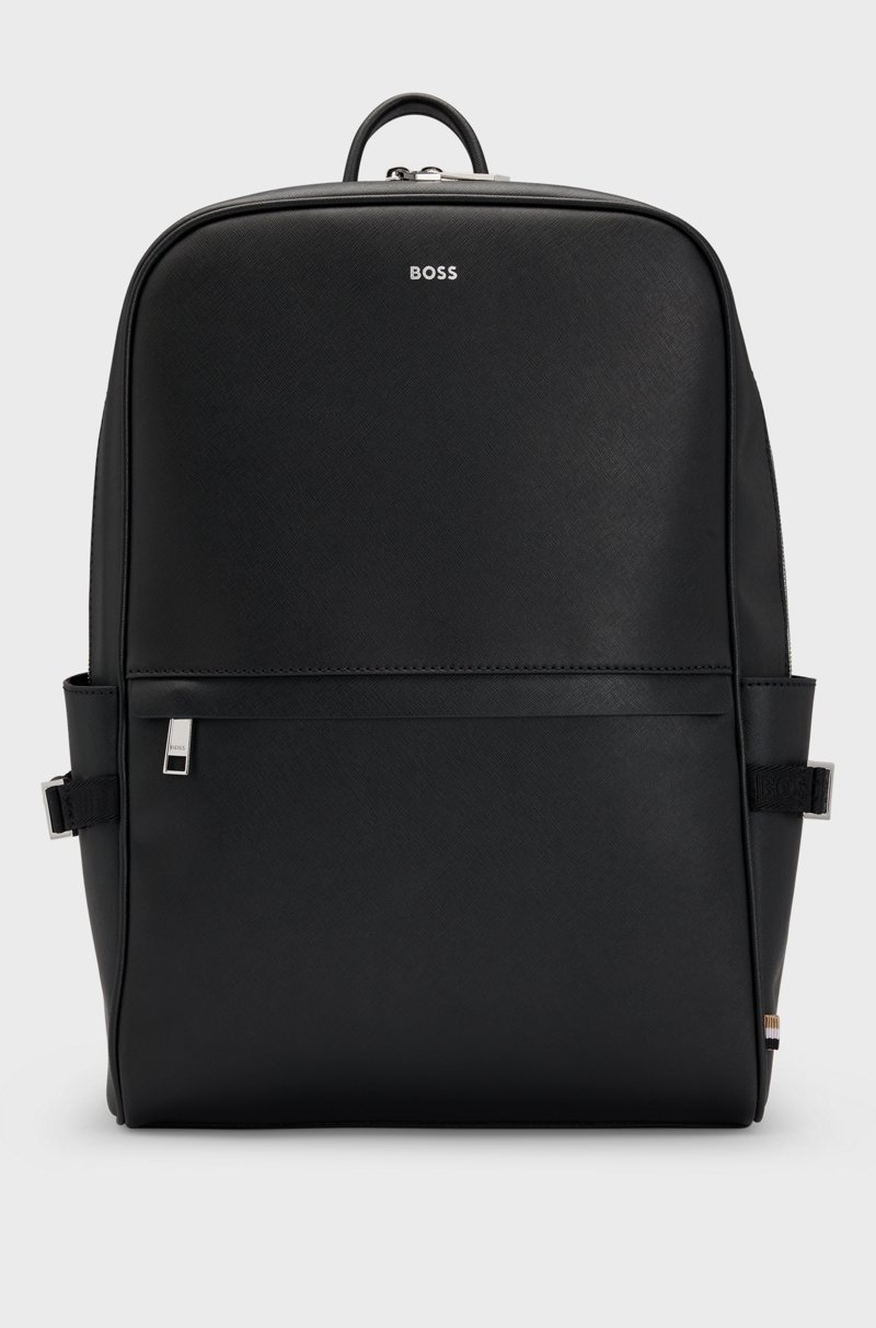 Hugo Boss Mochila con cremallera con raya de la marca y detalle de logotipo