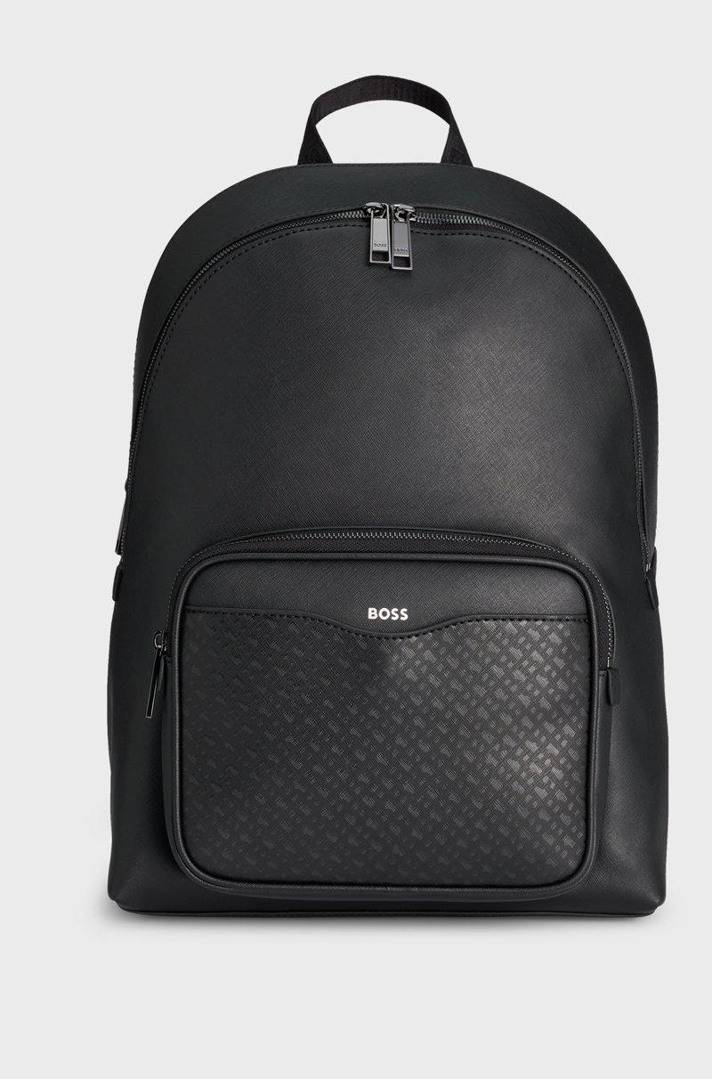 Hugo Boss Mochila con estampado de monogramas en el bolsillo