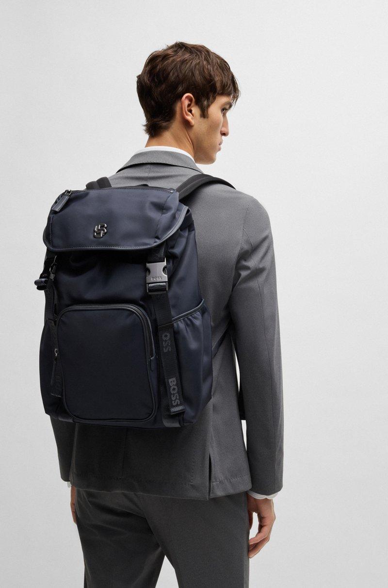 Hugo Boss Mochila Con Varios Bolsillos Y Monograma Double B