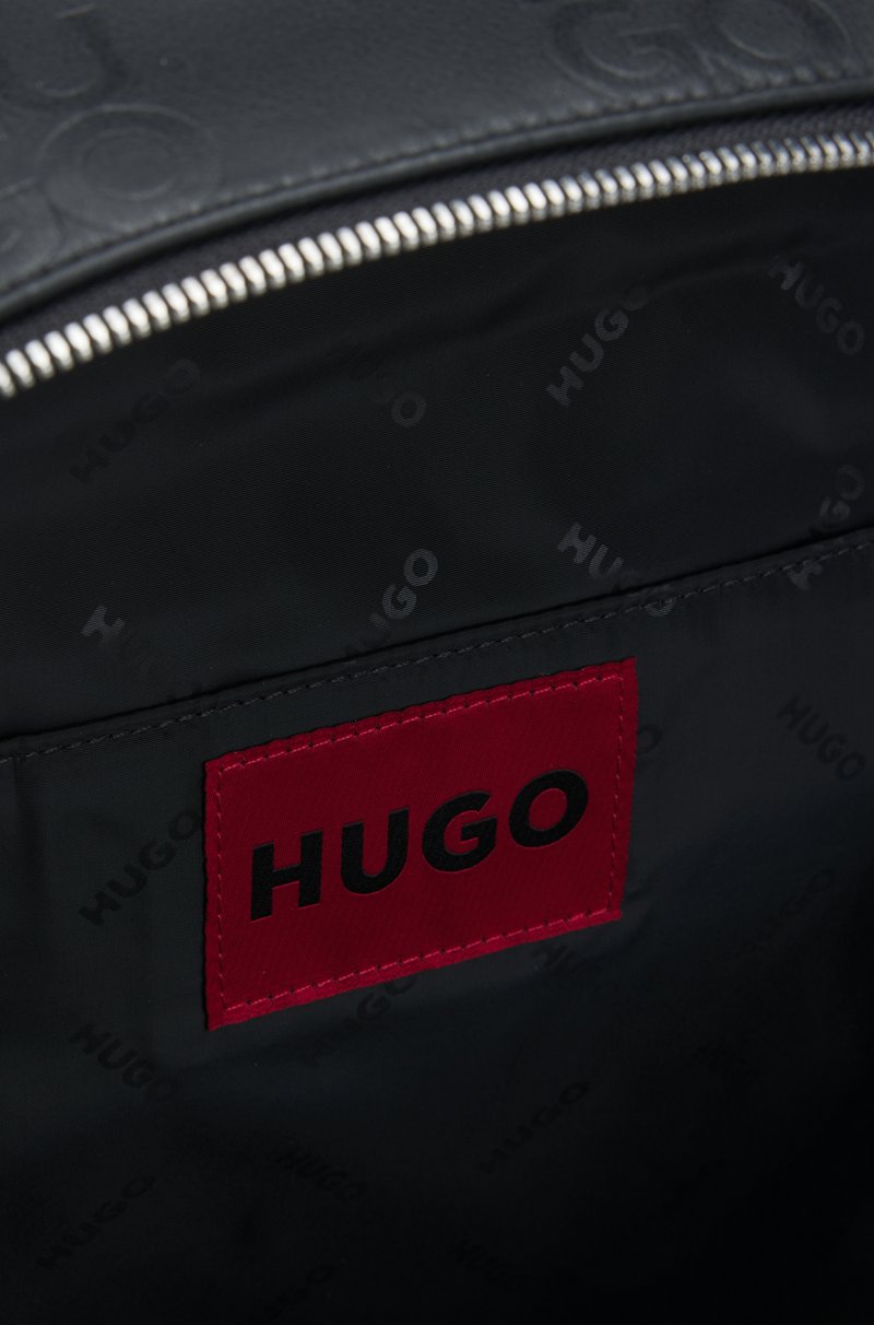 Hugo Boss Mochila De Piel Sintética Con Estampado De Logo Apilado