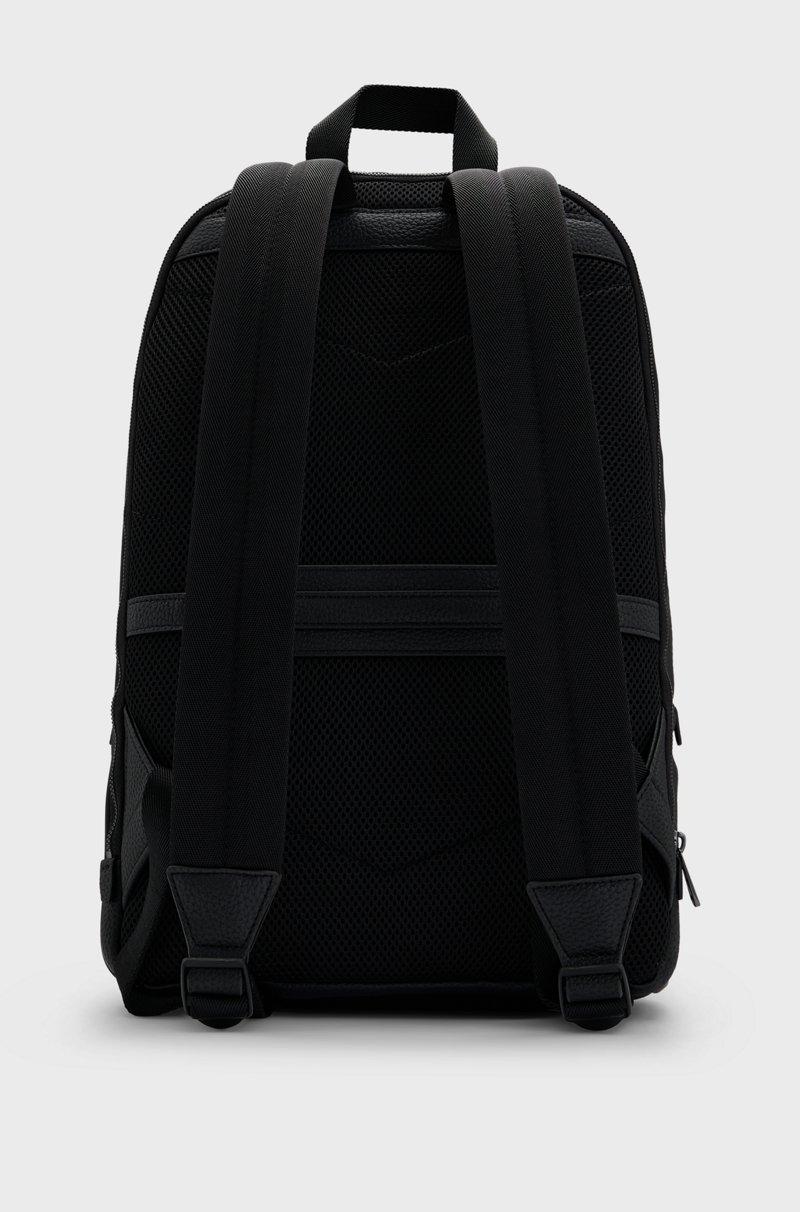 Hugo Boss Mochila De Piel Sintética Granulada Con Ribete De Logo Apilado