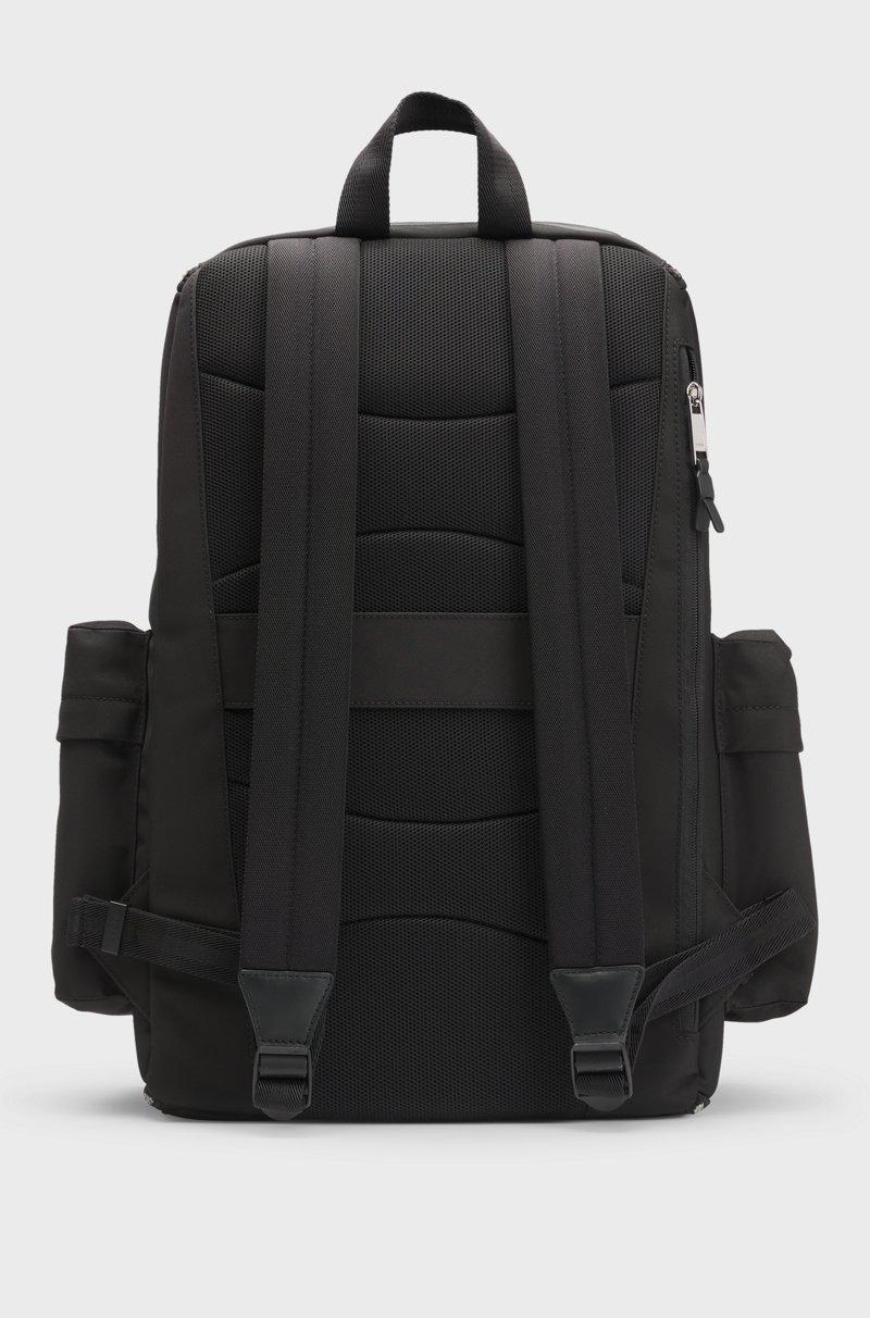 Hugo Boss Mochila De Varios Bolsillos Con Cierre De Cremallera Y Ribetes De La Marca