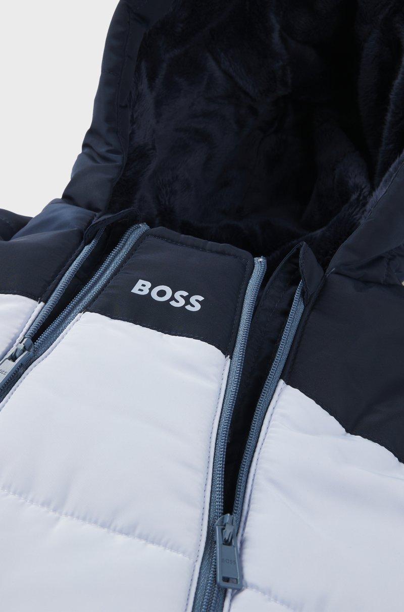 Hugo Boss Mono De Nieve Para Bebé Con Forro De Imitación De Piel Y Detalles De Logos