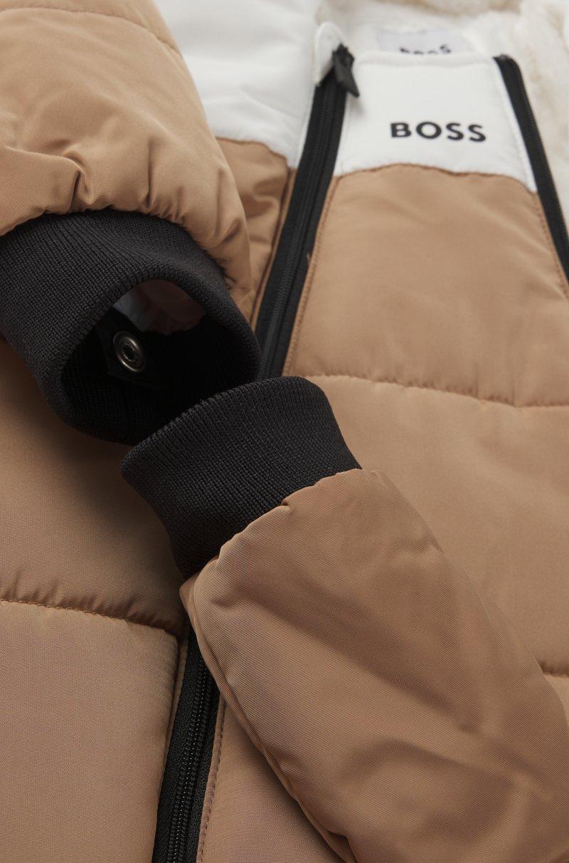 Hugo Boss Mono De Nieve Para Bebé Con Forro De Imitación De Piel Y Detalles De Logos