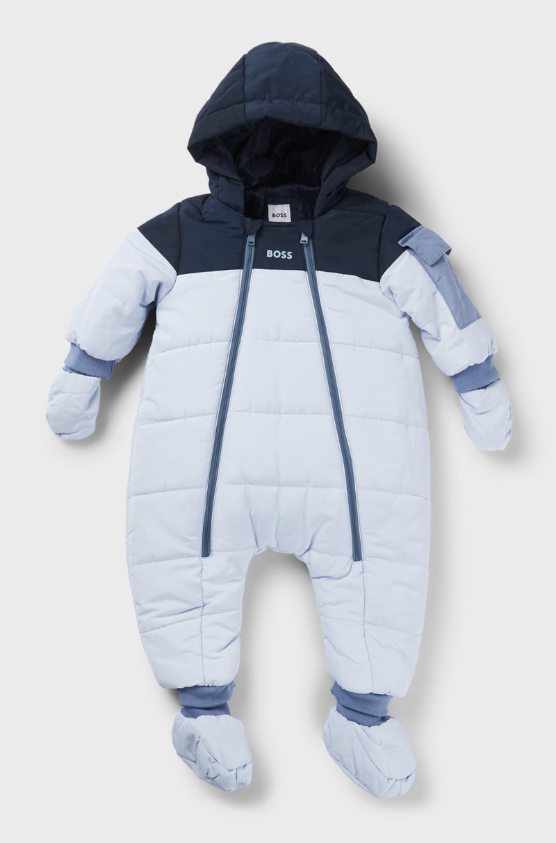 Hugo Boss Mono de nieve para bebé con forro de imitación de piel y detalles de logos