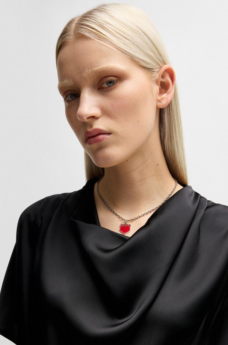 Hugo Boss Mono Regular Fit De Satén Fluido Con Cuello En Cascada