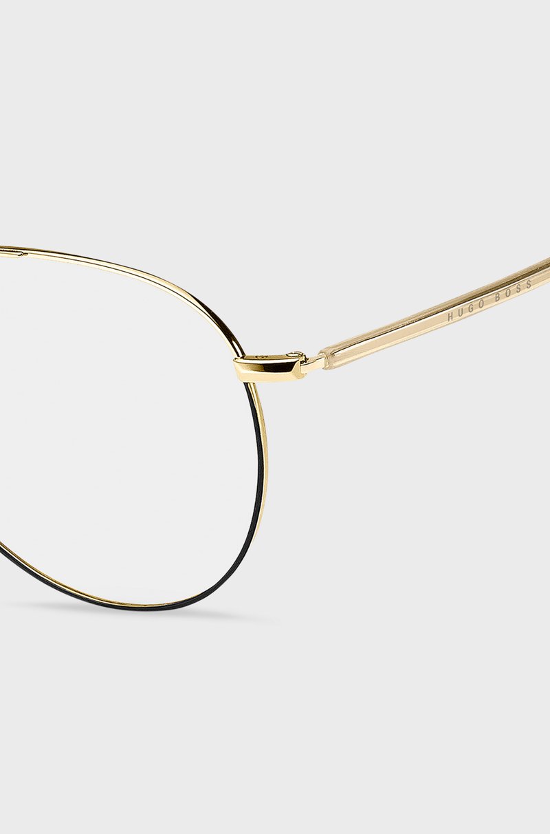 Hugo Boss Montura De Titanio Para Gafas Graduadas Con Detalle Sombreado