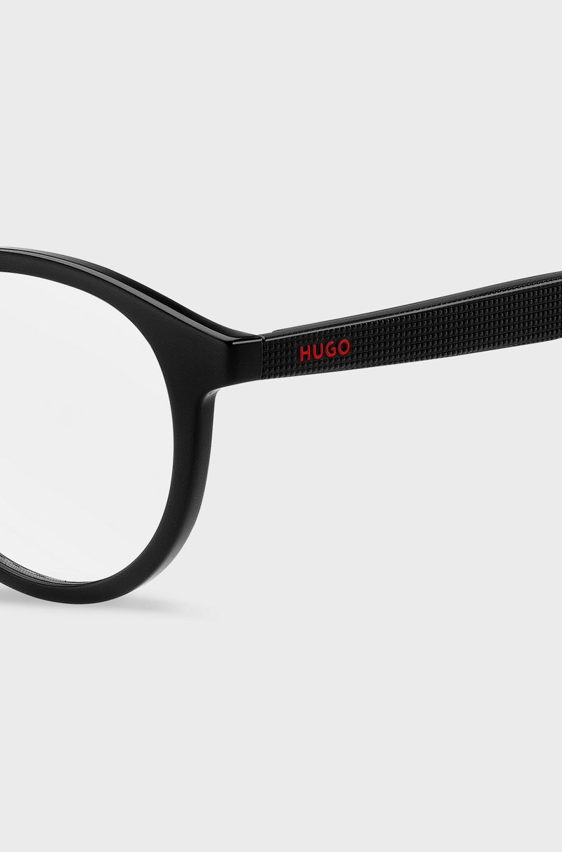 Hugo Boss Montura Negra Para Gafas Graduadas Con Lentes Oscuras De Clip
