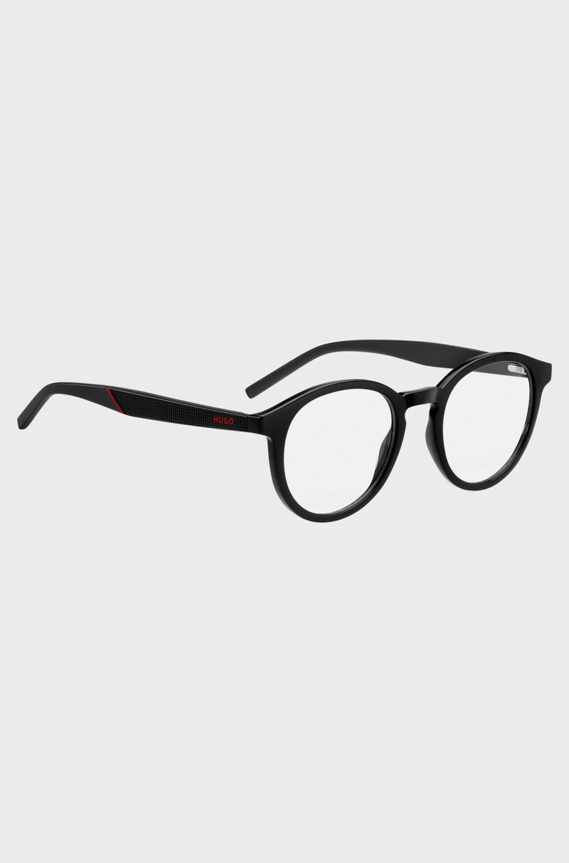 Hugo Boss Montura Negra Para Gafas Graduadas Con Lentes Oscuras De Clip