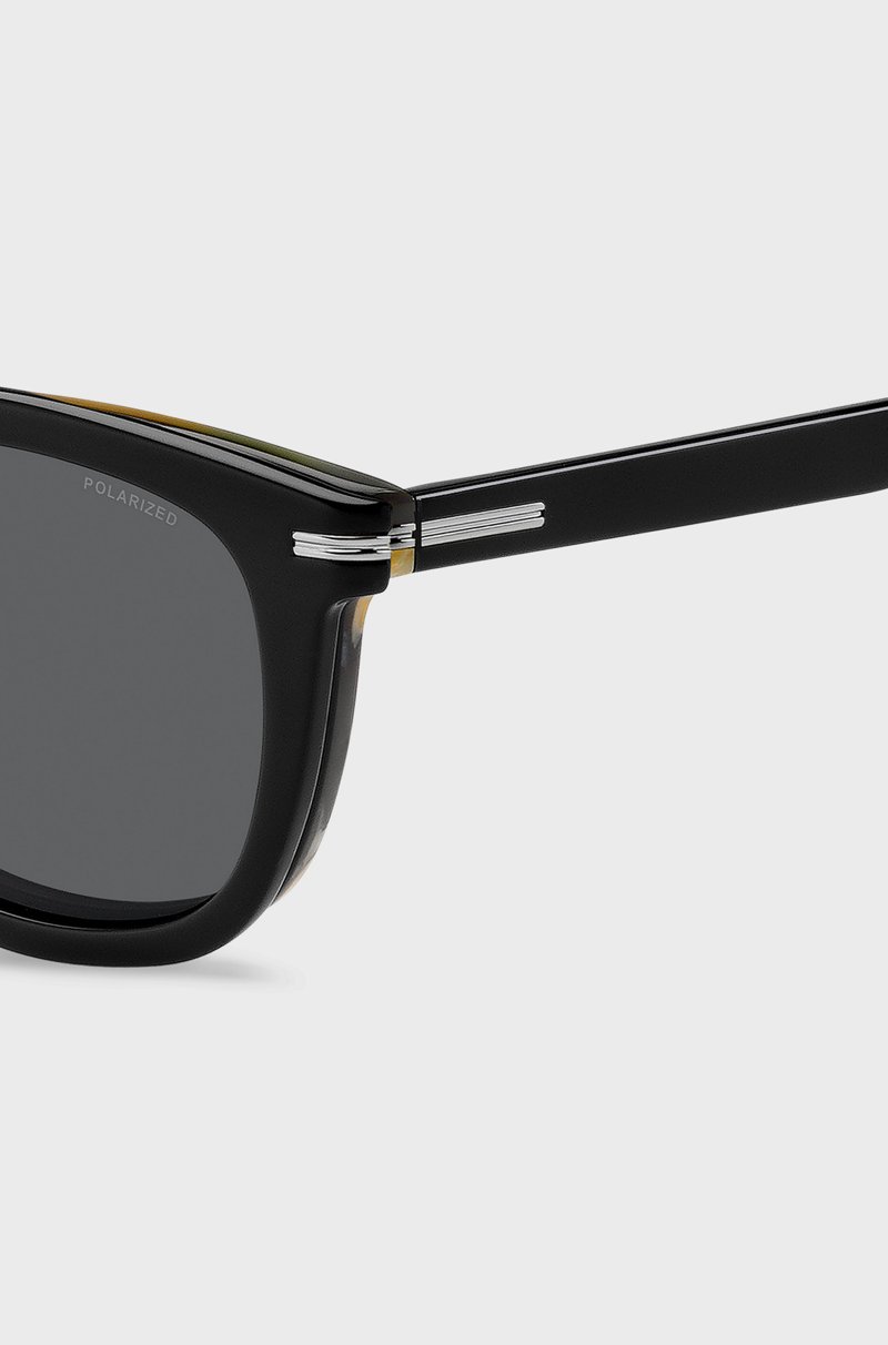 Hugo Boss Montura Para Gafas Graduadas De Acetato Estampado Con Lentes Oscuras De Clip