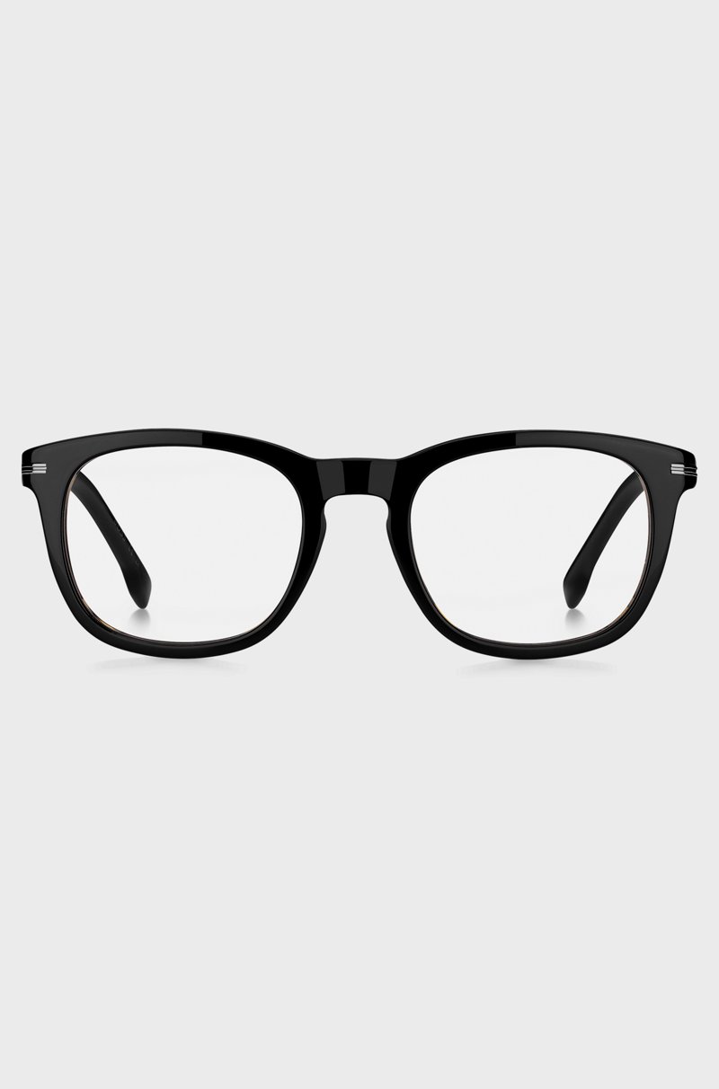 Hugo Boss Montura Para Gafas Graduadas De Acetato Estampado Con Lentes Oscuras De Clip