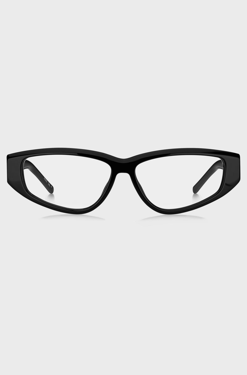 Hugo Boss Montura Para Gafas Graduadas De Acetato Negro Con Monograma En 3D
