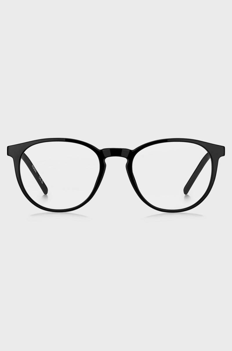 Hugo Boss Montura Para Gafas Graduadas De Acetato Negro Con Patillas Estampadas