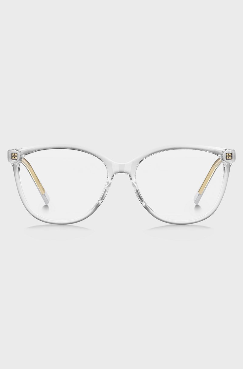 Hugo Boss Montura Para Gafas Graduadas De Acetato Transparente Con Núcleo De Alambre En Tono Dorado