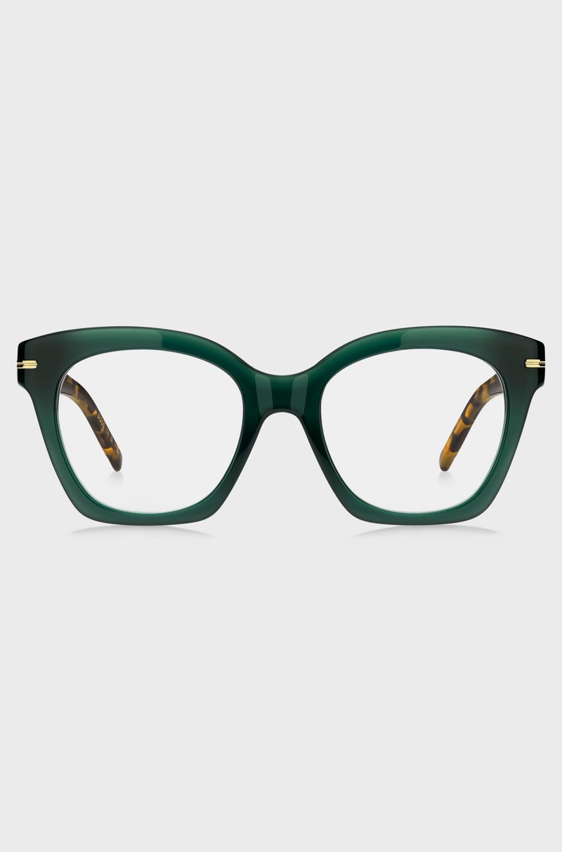 Hugo Boss Montura Para Gafas Graduadas De Acetato Verde Con Patillas Estilo Habana