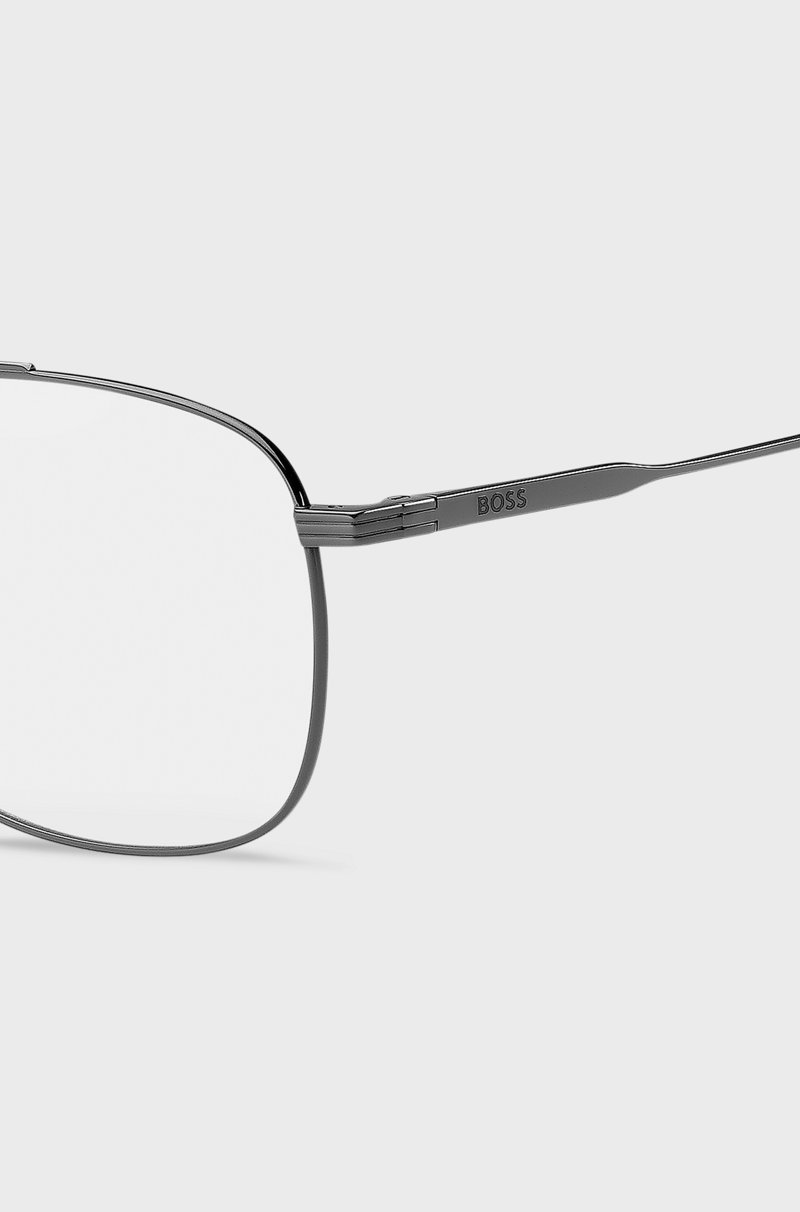 Hugo Boss Montura Para Gafas Graduadas De Titanio Con Puente Doble