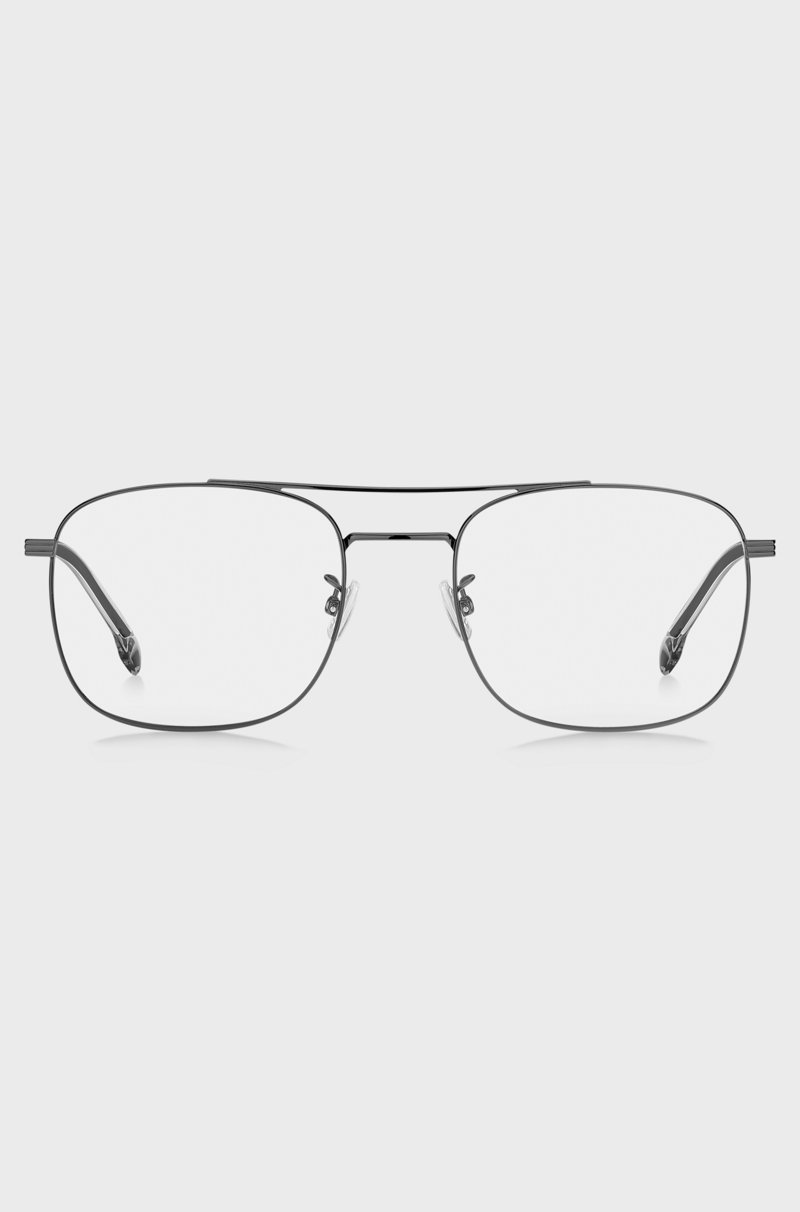 Hugo Boss Montura Para Gafas Graduadas De Titanio Con Puente Doble