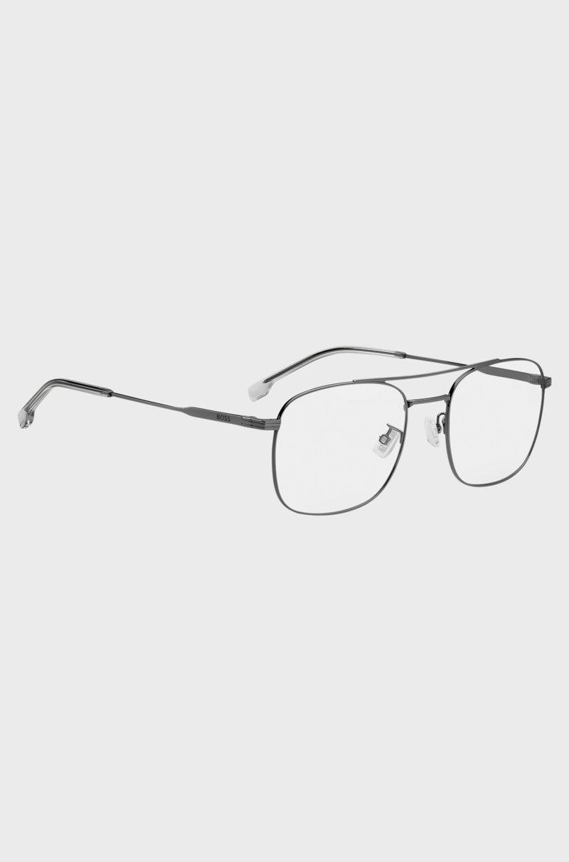Hugo Boss Montura Para Gafas Graduadas De Titanio Con Puente Doble