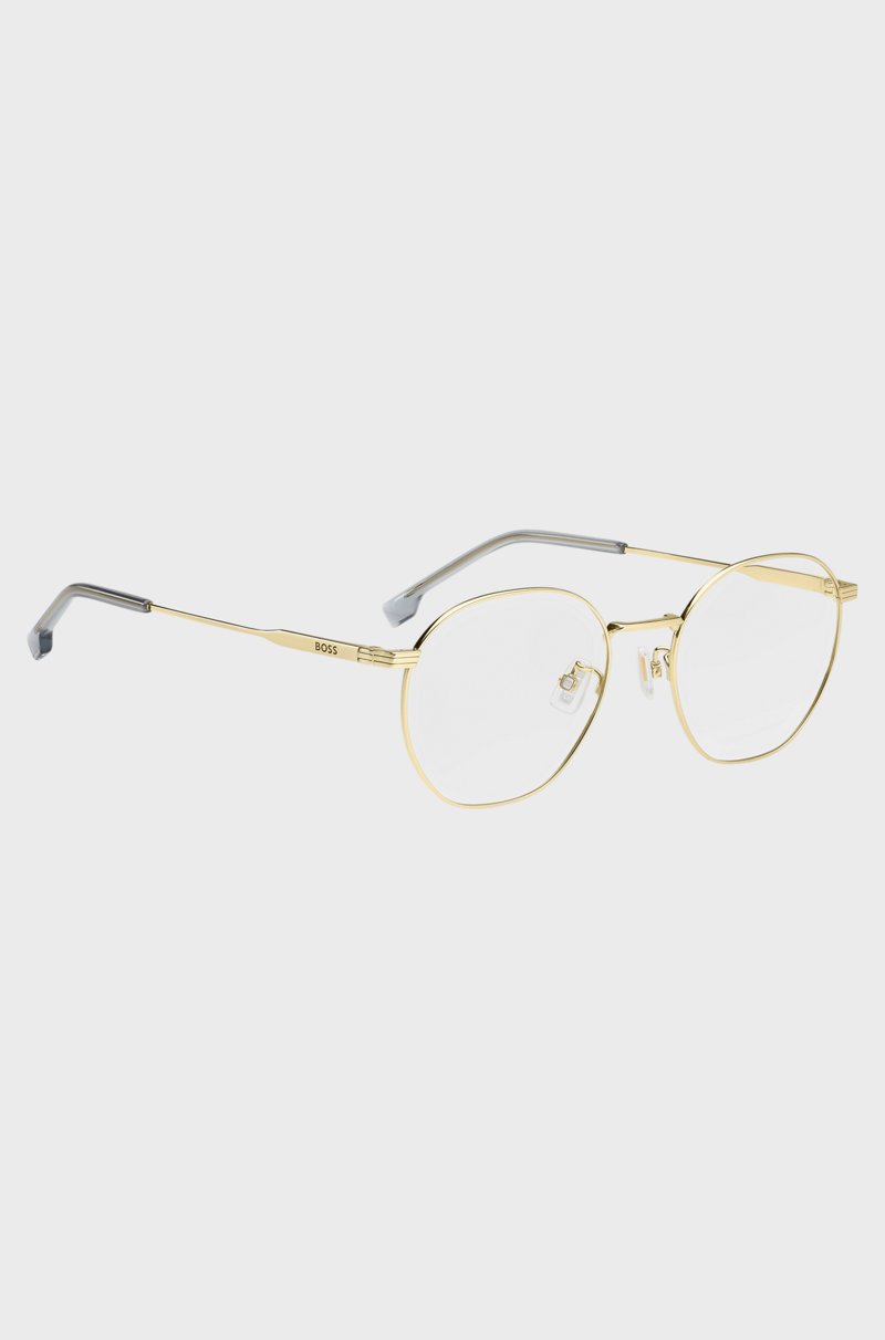 Hugo Boss Montura Para Gafas Graduadas De Titanio En Tono Dorado