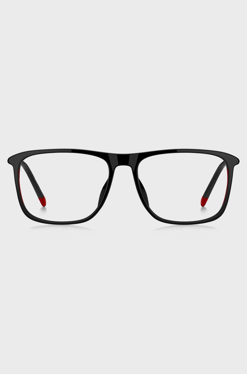 Hugo Boss Montura Para Gafas Graduadas En Acetato Negro Con Patillas Tubulares