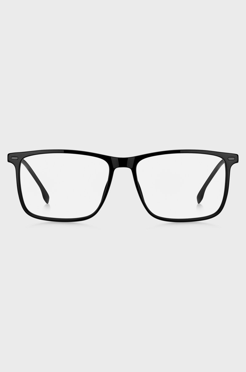 Hugo Boss Montura Para Gafas Graduadas En Acetato Negro Con Patillas De Acero Negro