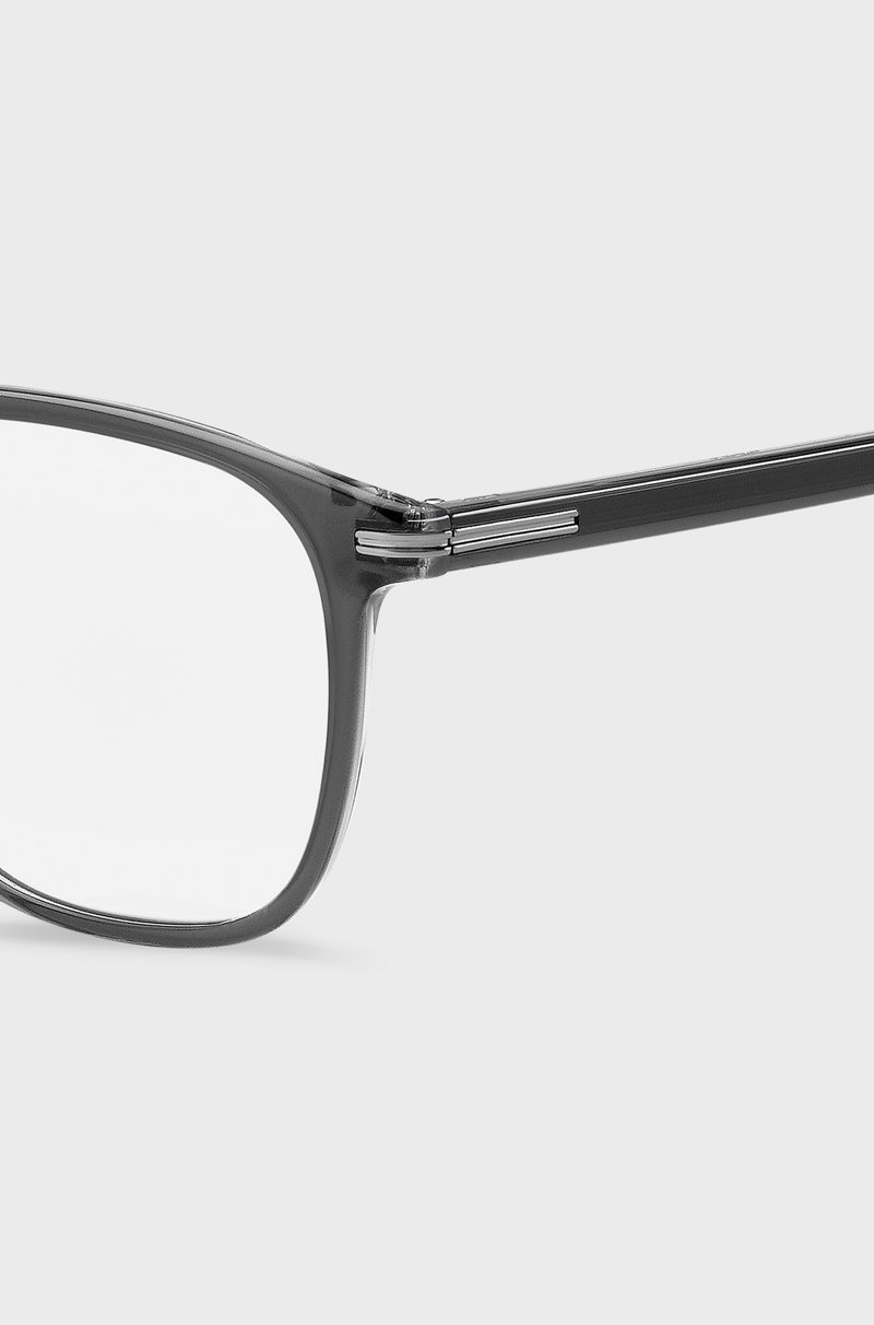 Hugo Boss Montura Para Gafas Graduadas En Dos Tonos Con Detalles Metálicos De La Marca