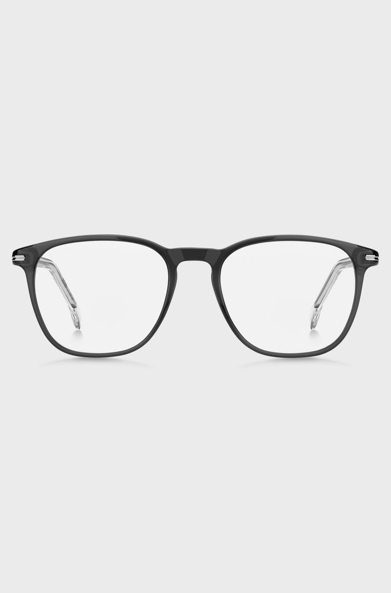 Hugo Boss Montura Para Gafas Graduadas En Dos Tonos Con Detalles Metálicos De La Marca