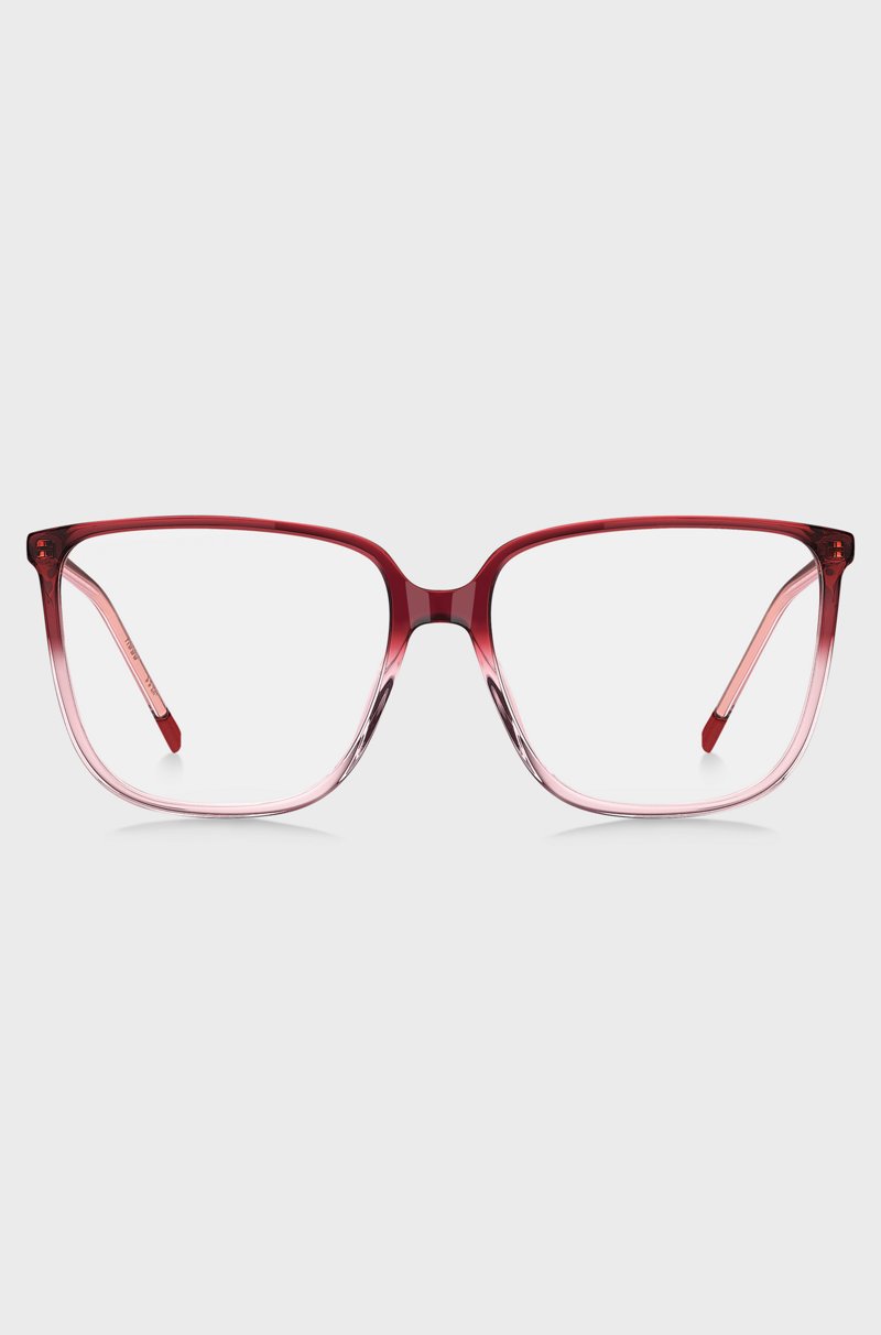Hugo Boss Montura Para Gafas Graduadas En Rosa Degradado Y Burdeos