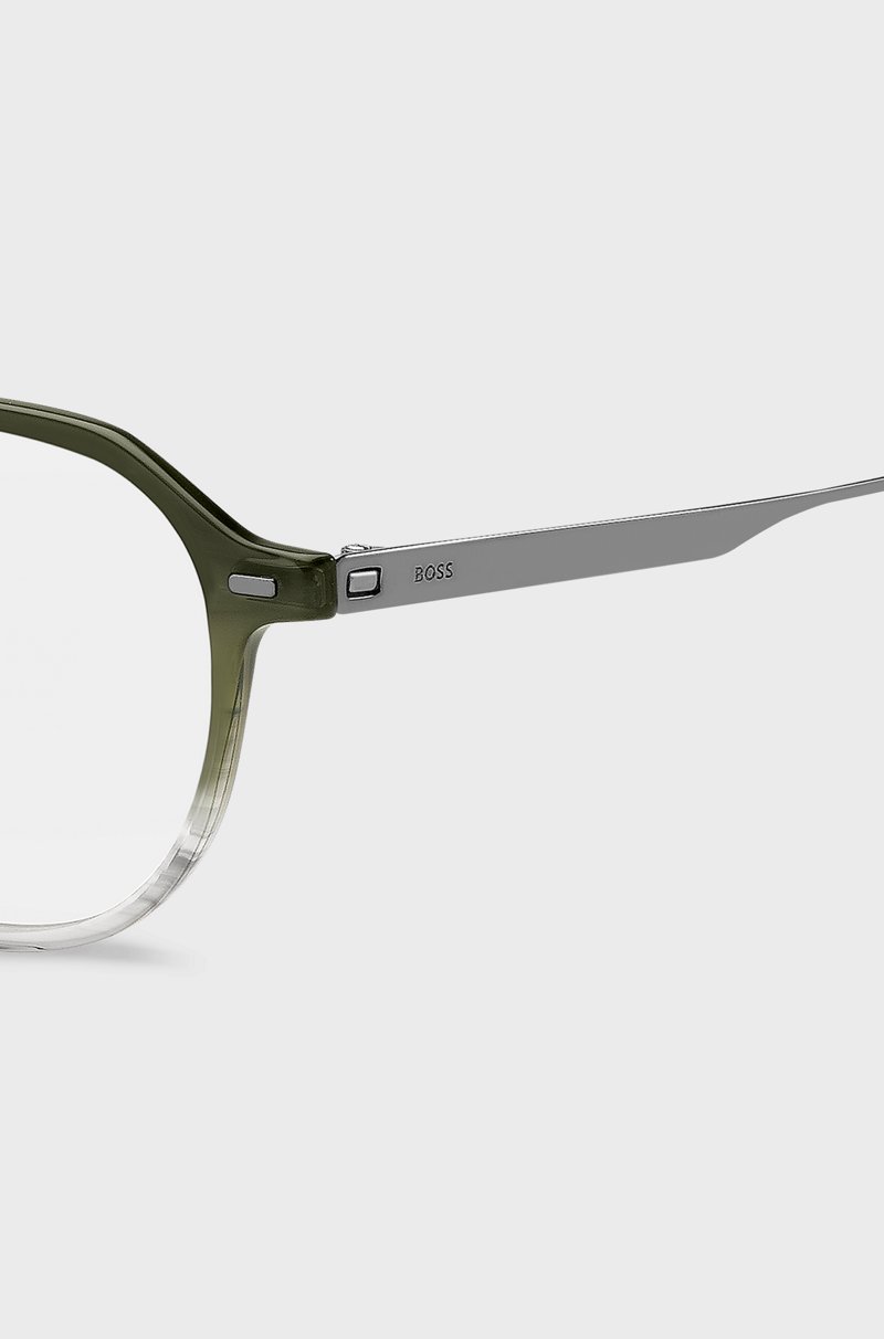 Hugo Boss Montura Para Gafas Graduadas En Verde Degradado Con Patillas De Acero