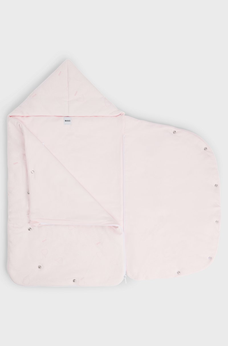 Hugo Boss Nido Para Bebé De Algodón Estampado Con Logo Bordado