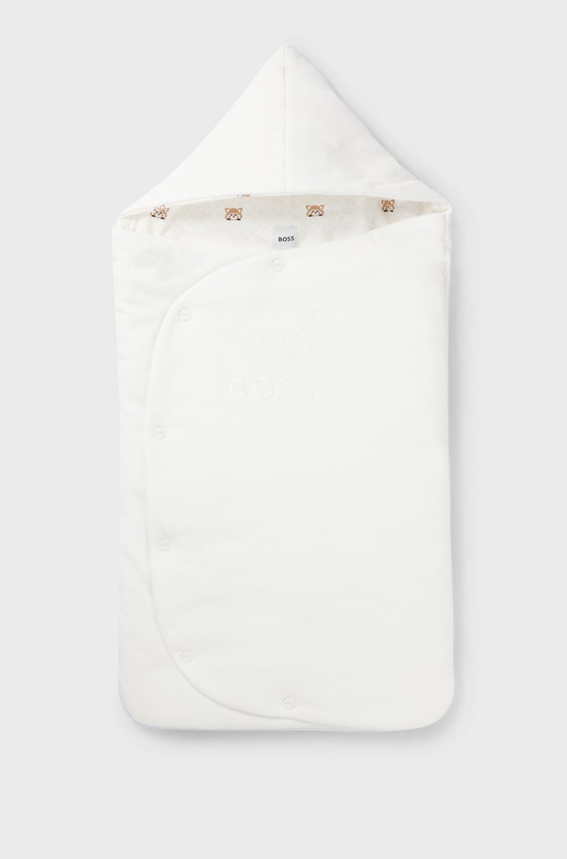 Hugo Boss Nido para bebé en algodón con ilustración de panda rojo